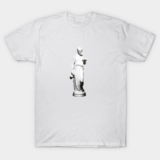 Greek ancient woman statue T-Shirt by melenmaria